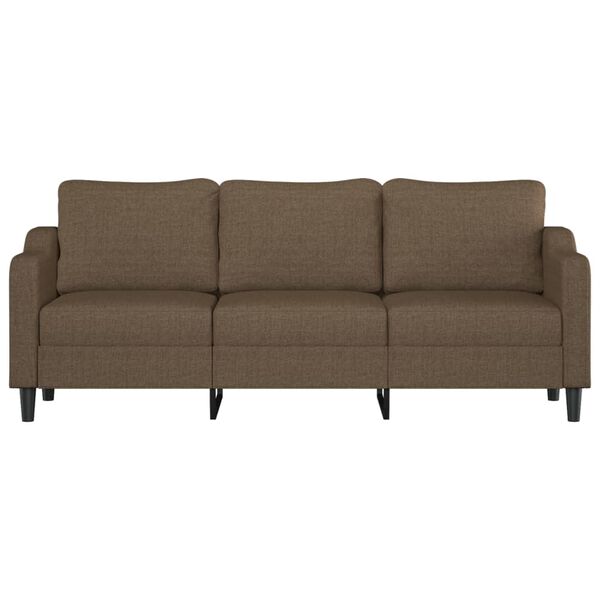 vidaXL 3-Sitzer-Sofa Braun 210 cm Stoff