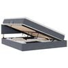vidaXL LED-Speicherbett mit Matratze Dunkelgrau 160 x 200 cm Samt