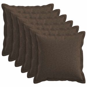vidaXL Kissenbezug 6 pcs HOUTEN Taupe 30 x 30 cm Kunstleinen