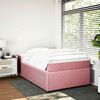 vidaXL Boxspringbett mit Matratze Rosa 120x200 cm Samt