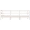 vidaXL Gartensofa 3-Sitzer Wei&szlig; Massivholz Kiefer