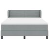 vidaXL Boxspringbett mit Matratze Hellgrau 140 x 200 cm Stoff