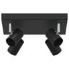 vidaXL Deckenstrahler mit Strahlern Schwarz 26 x 26 x 11,5 cm Metall