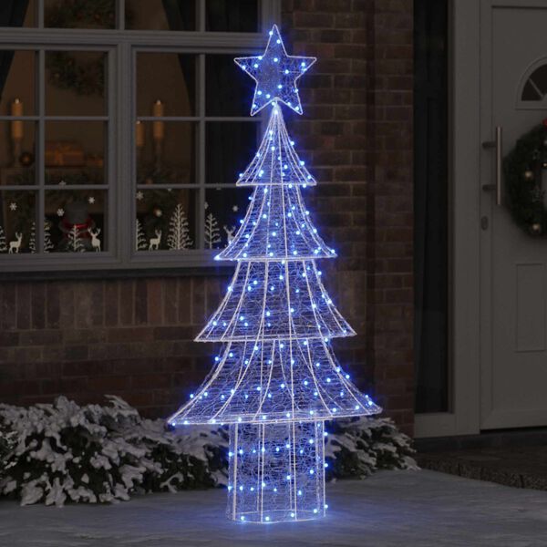 vidaXL Weihnachtsbaum mit 240 LEDs Blau 180 cm Acryl