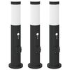 vidaXL Pollerleuchten mit Sensor&Steckdose 3er 50 cm Edelstahl IP44