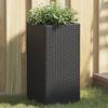 vidaXL Pflanzk&uuml;bel Schwarz 30x30x60 cm Poly Rattan