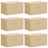 vidaXL Aufbewahrungsbox 6 Stk. Vliesstoff 60 x 43 x 35 cm 90,3 L Creme