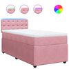 vidaXL Boxspringbett mit Matratze Rosa 80x200 cm Samt