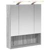 vidaXL Badezimmerspiegelschrank Sonoma-Grau 60 x 14,5 x 70 cm