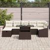 vidaXL Garten-Sofa-Set 8 pcs Braun Poly-Rattan