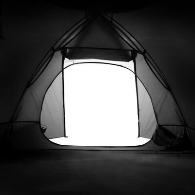 vidaXL Kuppel-Campingzelt 2 Personen Weiß Dunkel Wasserdicht