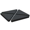 vidaXL Schirm-Gewichtsplatten 4 Stk. Schwarz Granit Dreieckig 14 kg