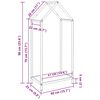 vidaXL Brennholzregal Wei&szlig; 40x25x90 cm Kaltgewalzter Stahl