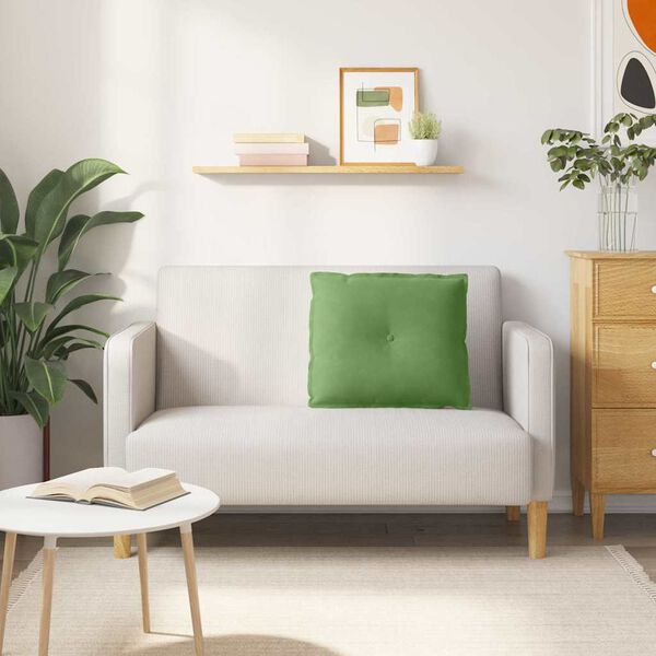 vidaXL R&uuml;ckenkissen Hellgr&uuml;n 60 x 50 cm Cordstoff