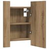 vidaXL LED-Spiegelschrank Artisan-Eiche 40x12x45 cm Holzwerkstoff