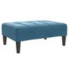 vidaXL Schlafsofa 2-Sitzer mit Fu&szlig;hocker Blau Samt