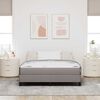 vidaXL Boxspringbett mit Matratze Taupe 140 x 190 cm Stoff
