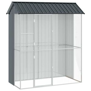 vidaXL Vogelk&auml;fig Anthrazit 215 x 110 x 247 cm Verzinkter Stahl