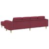 vidaXL Wohnzimmer Couch 3 pcs Weinrot Polyester