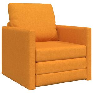 vidaXL Bodensofa mit Schlaffunktion Dunkelgelb 112x174x55 cm Stoff