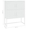 vidaXL Highboard Weiß 80x35x100 cm Stahl