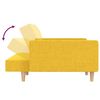 vidaXL Schlafsofa 2-Sitzer mit 2 Kissen & Hocker Gelb Stoff