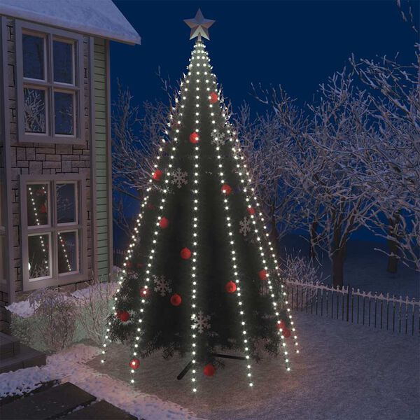 vidaXL Weihnachtsbaum-Beleuchtung 500 LEDs Kaltwei&szlig; 500 cm