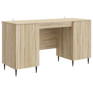 vidaXL Schreibtisch Sonoma-Eiche 142,5 x 50 x 75 cm Holzwerkstoff