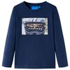 Kinder-Langarmshirt Marineblau Melange 116