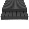 vidaXL WPC Massive Terrassendielen mit Zubeh&ouml;r 20 m&sup2; 2,2 m Schwarz