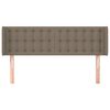 vidaXL Kopfteil mit Ohren Taupe 147x16x78/88 cm Stoff