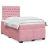 vidaXL Boxspringbett mit Matratze Rosa 120x190 cm Samt