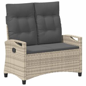 vidaXL Gartenbank mit Kissen 105 x 60 x 112 cm Stahl