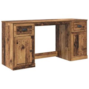 vidaXL Schreibtisch mit Schrank Altholz Holzwerkstoff