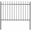 vidaXL Gartenzaun Woerden mit Speerspitze Stahl 181 x 120 cm Schwarz