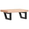 vidaXL Waschbeckenregal Wandmontage Stahl und Massivholz Buche