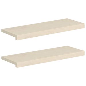 vidaXL Stufenmatten 2 Stk. 70 x 25 x 2 cm Wei&szlig; Massivholz Eiche