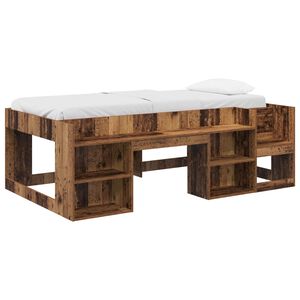 vidaXL Kinderbettgestell mit Stauraum Altholz 90 x 200 cm