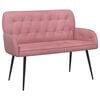 vidaXL 2-Sitzer-Sofa mit Metallbeinen 2-Sitzer Rosa Samt