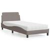 vidaXL Bett mit Matratze "Dover" Taupe 80x200 cm Stoff