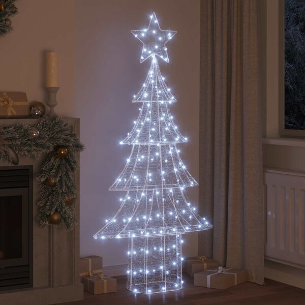 vidaXL Weihnachtsbaum mit 240 LEDs Kaltwei&szlig; 180 cm Acryl
