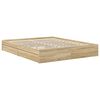 vidaXL Aufbewahrungsbett Sonoma-Eiche 160 x 200 cm Holzwerkstoff