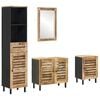 vidaXL Badezimmerschrank-Set 4 Stk. Natur 38 x 33 x 160 cm
