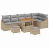 vidaXL Gartensofa-set 9 stk. Beige Poly-Rattan