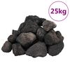 vidaXL Lavagranulat 25 kg Schwarz 5-8 cm