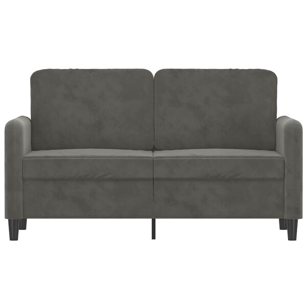 vidaXL 2-Sitzer-Sofa Dunkelgrau 120 cm Samt