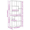 vidaXL Raumteiler-B&uuml;cherregal Wei&szlig; 67x25x161,5 cm Holzwerkstoff