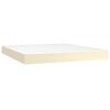vidaXL Taschenfederkernmatratze Mittel Creme 180x200x20 cm Kunstleder