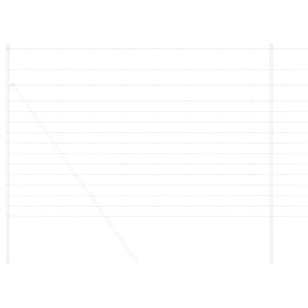 vidaXL Feldzaun Silber 25 x 1,6 m Verzinkter Stahl