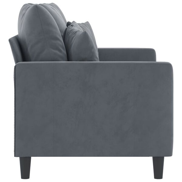 vidaXL 2-Sitzer-Sofa Dunkelgrau 120 cm Samt